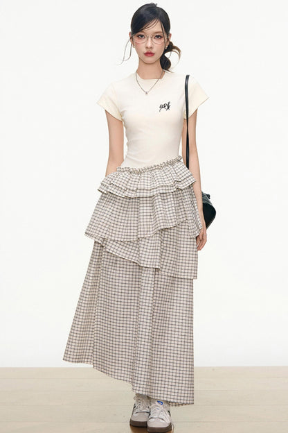 Summer Navy Plaid Dress