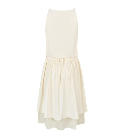 White Starry Mesh Dress