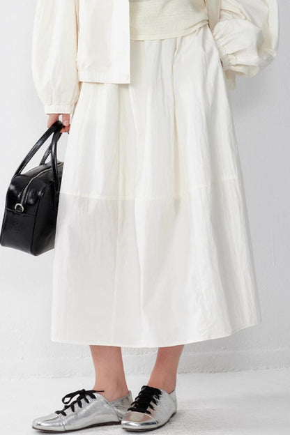 Elegant White A-Line Skirt
