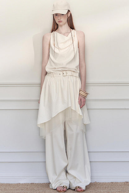 White Starry Mesh Dress