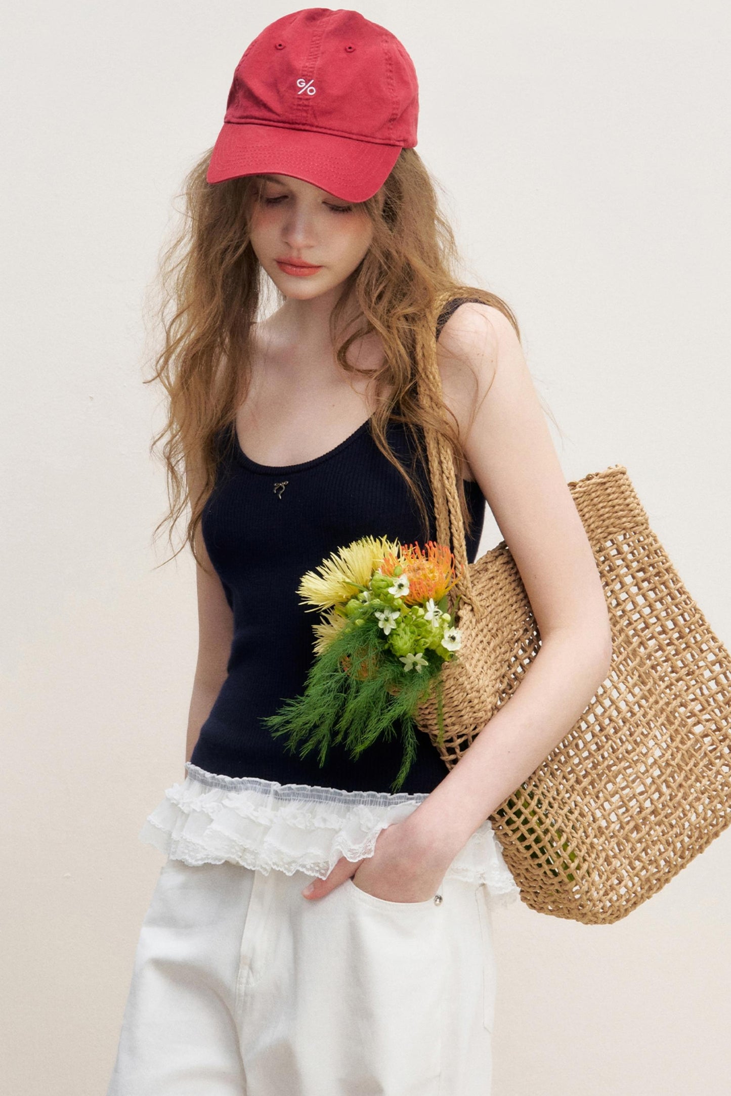 Lace Patchwork Knit Suspenders