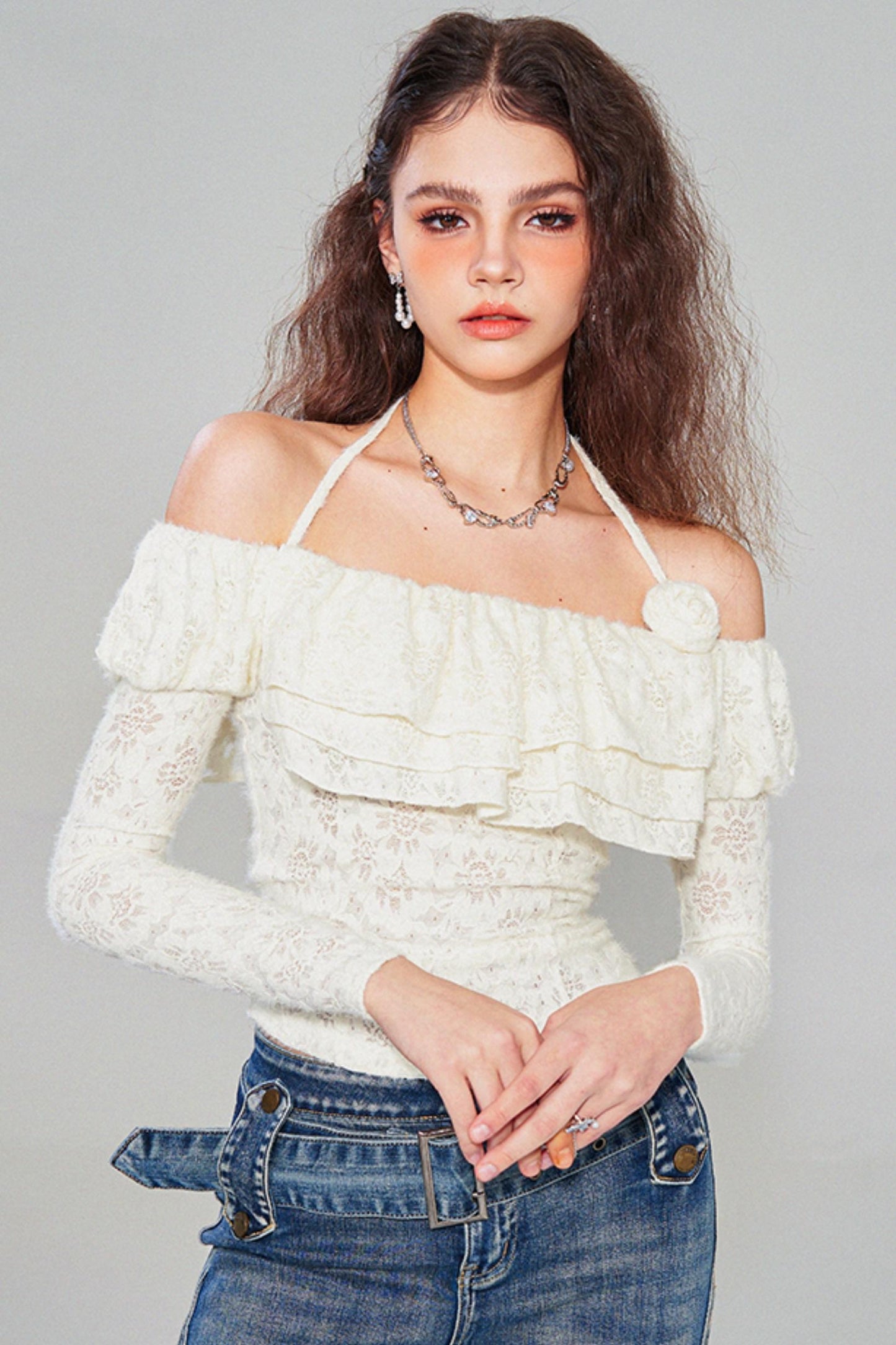 Ruffled Lace Top