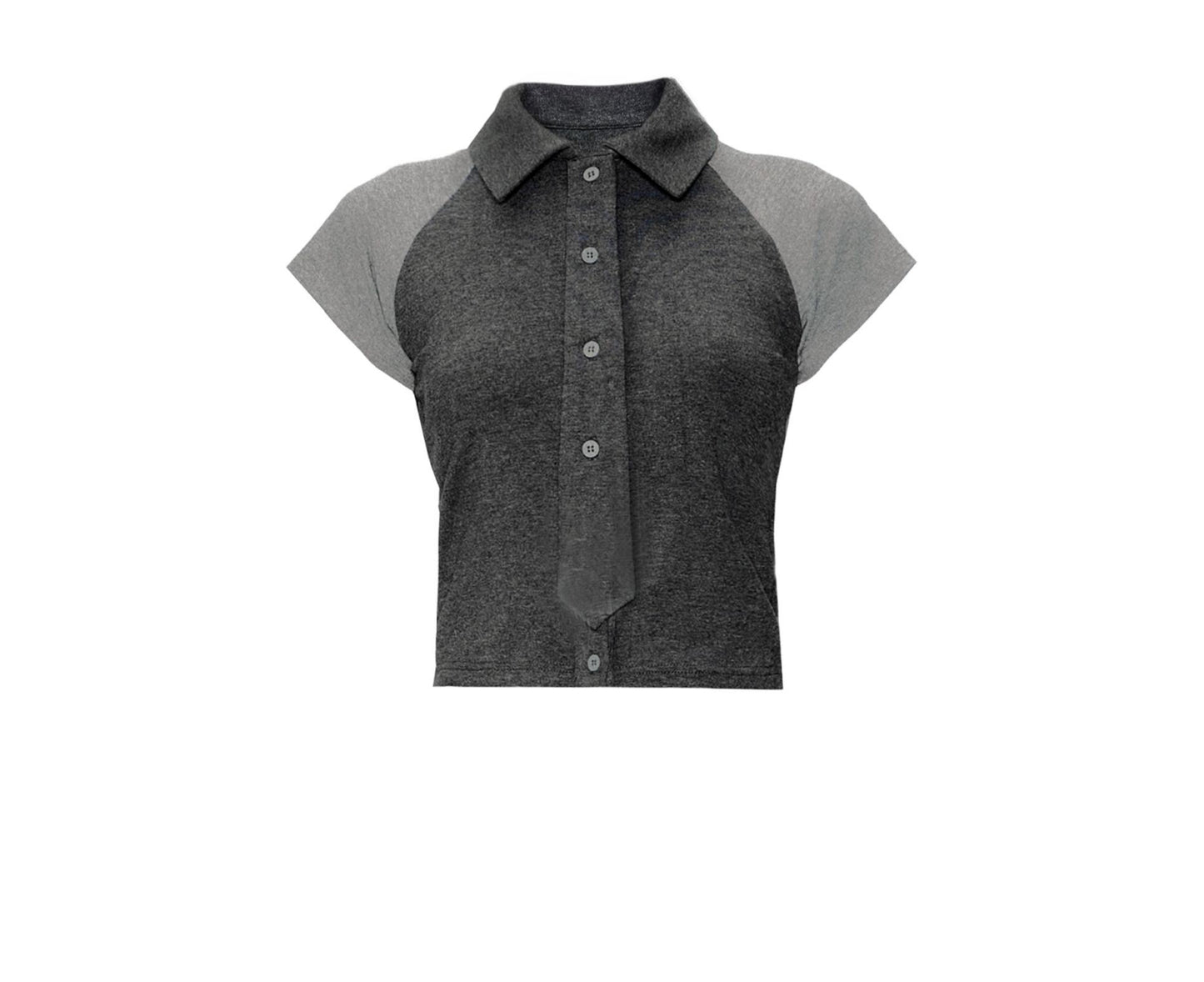 Color Clash Tie-Front Top & Skirt Set-Up