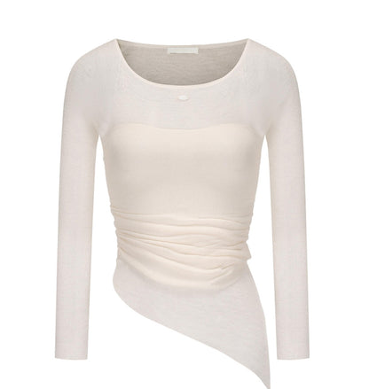 Oxygen Soft Knit Wrap Top