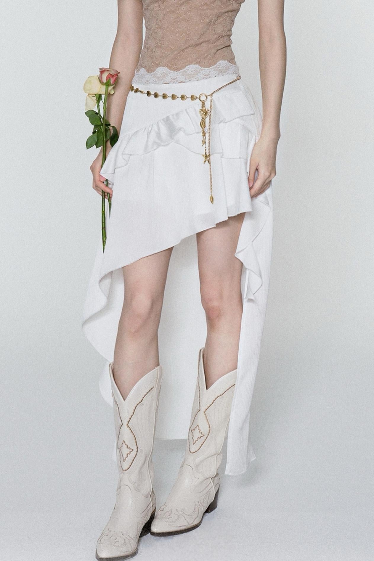 Ruffle Halter Bustier Top Set-Up