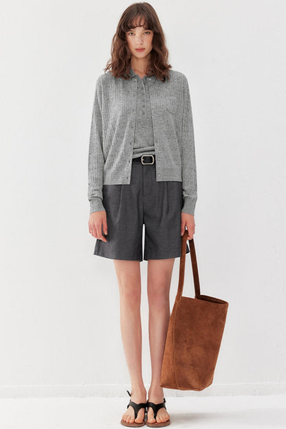 Wool Blend Knitted Suit Set-Up