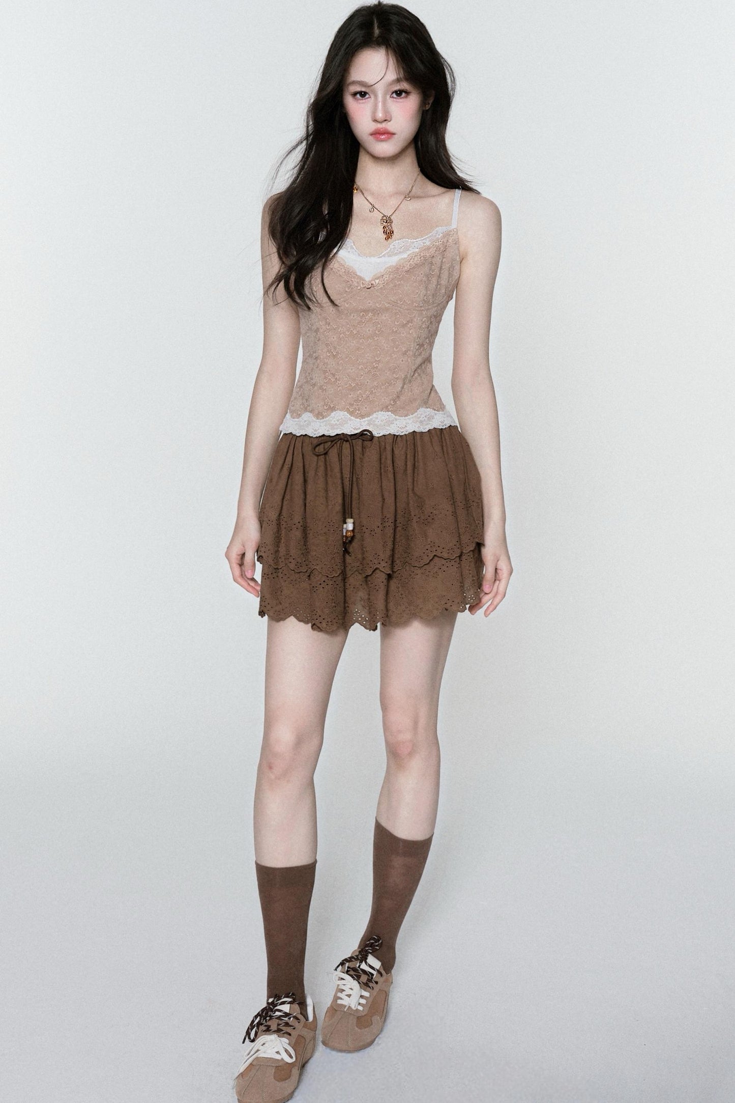 Ruffle Halter Bustier Top Set-Up