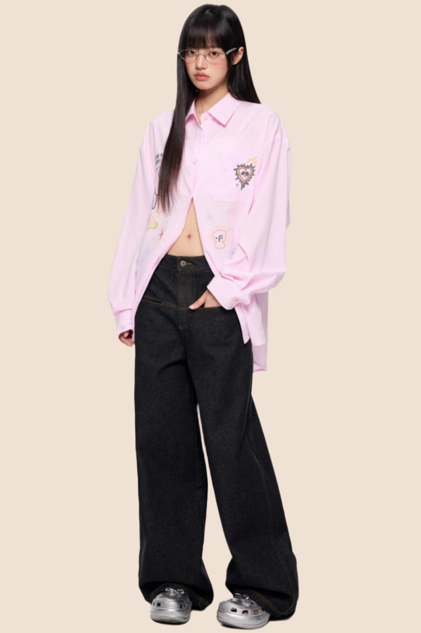 Striped Sunscreen Long Sleeve Shirt