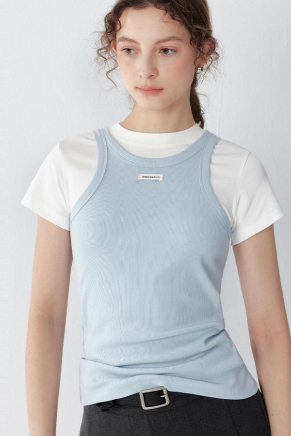 Organic Cotton Peplum Tank Top