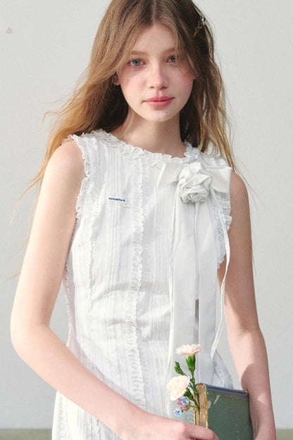 Striped Lace Summer Dress