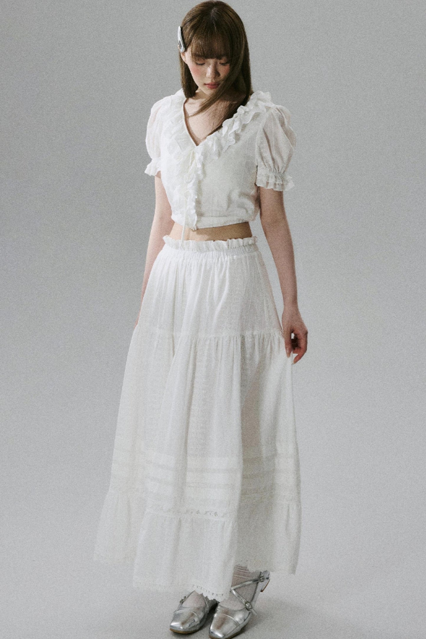 Lace Forest Maxi Skirt Set