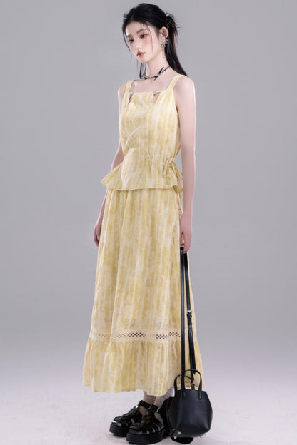 Tasseled Drape Dress Set