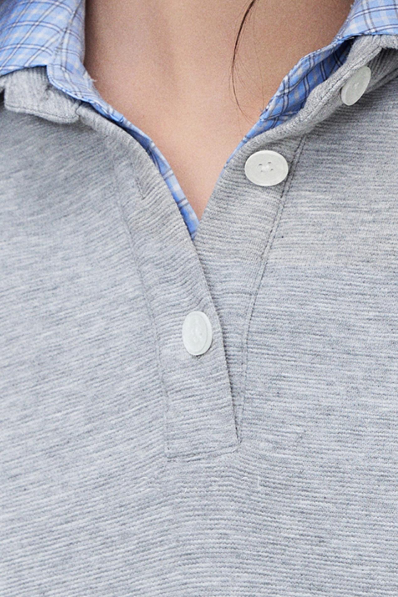 Mixed Check Polo Sweater