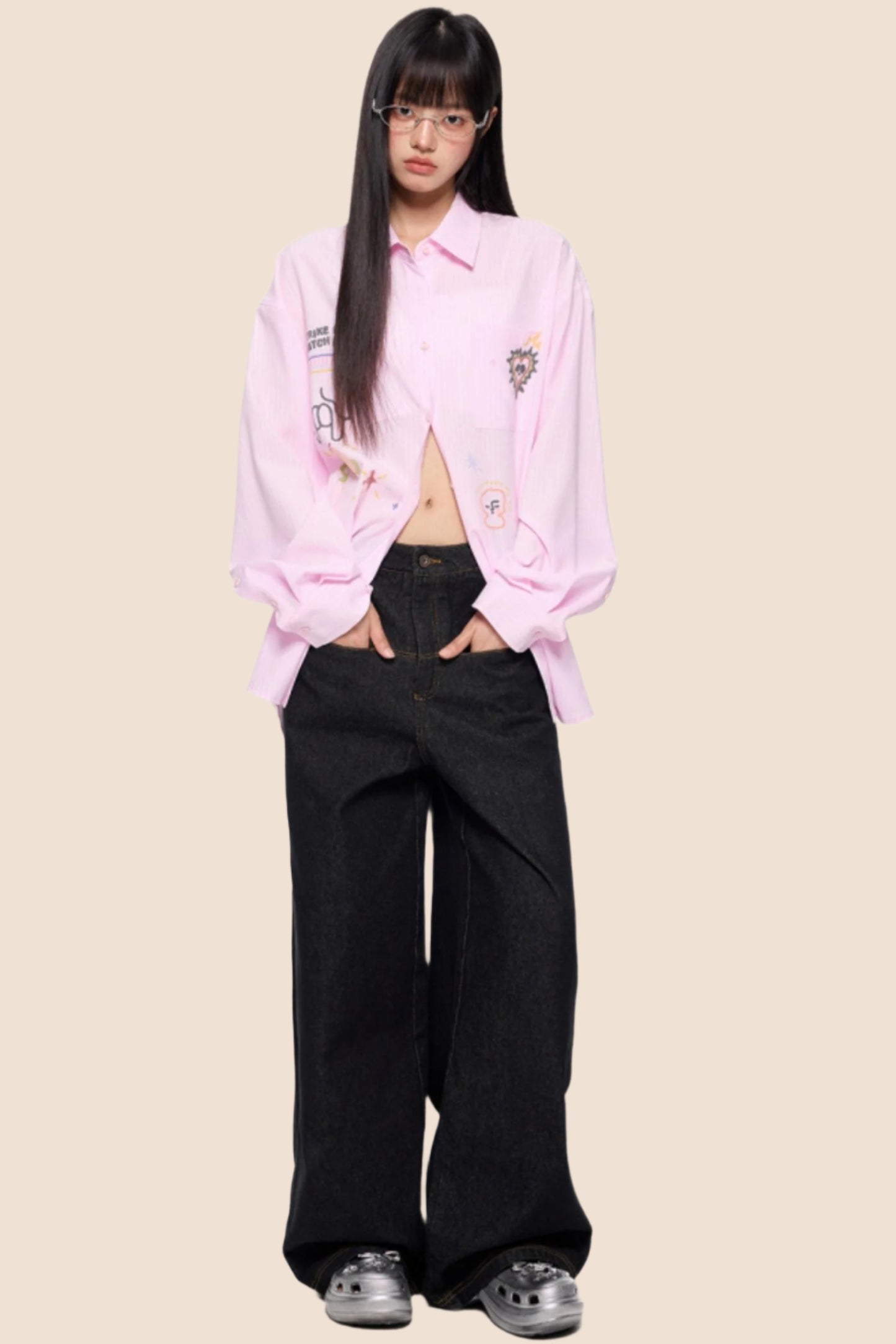 Striped Sunscreen Long Sleeve Shirt