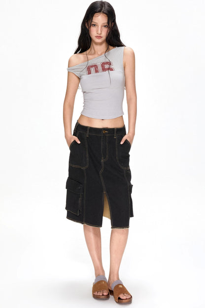 Vintage Utility Half Skirt