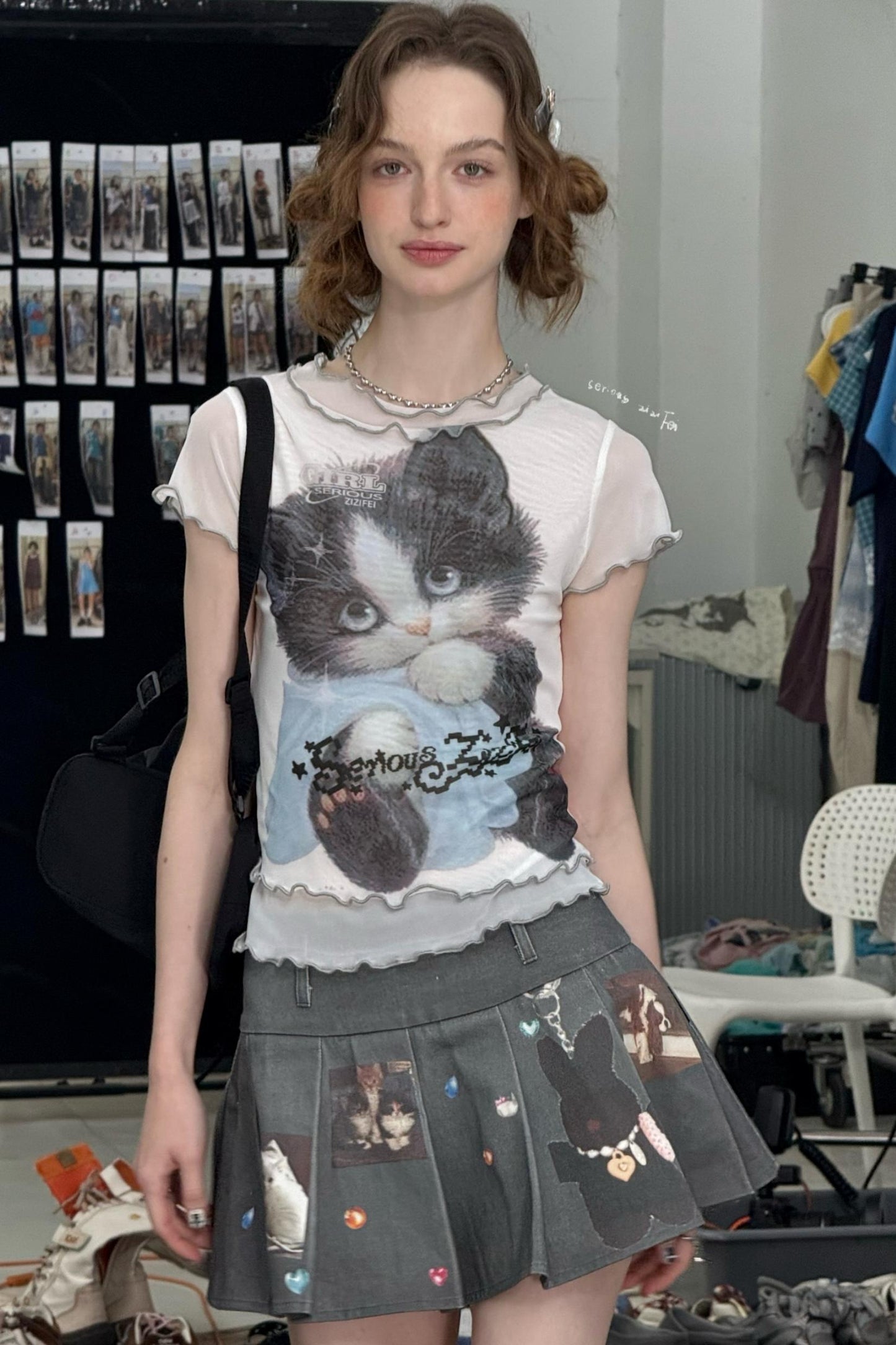 Summer Cat Mesh Tee