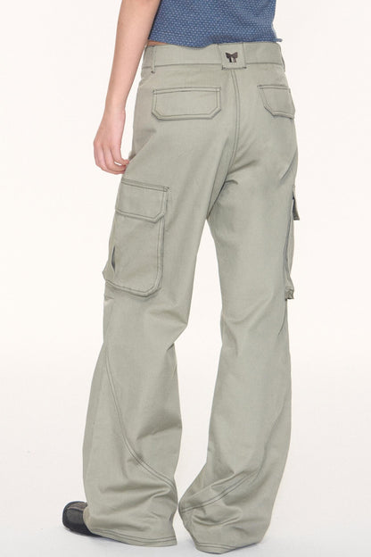 Vintage Pleated Cargo Pants