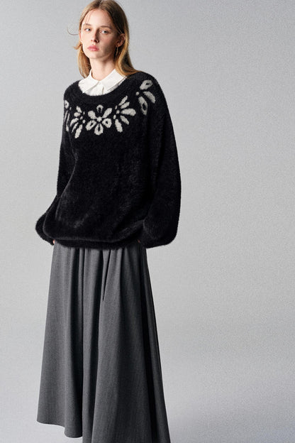 Gilded Dreams Jacquard Sweater