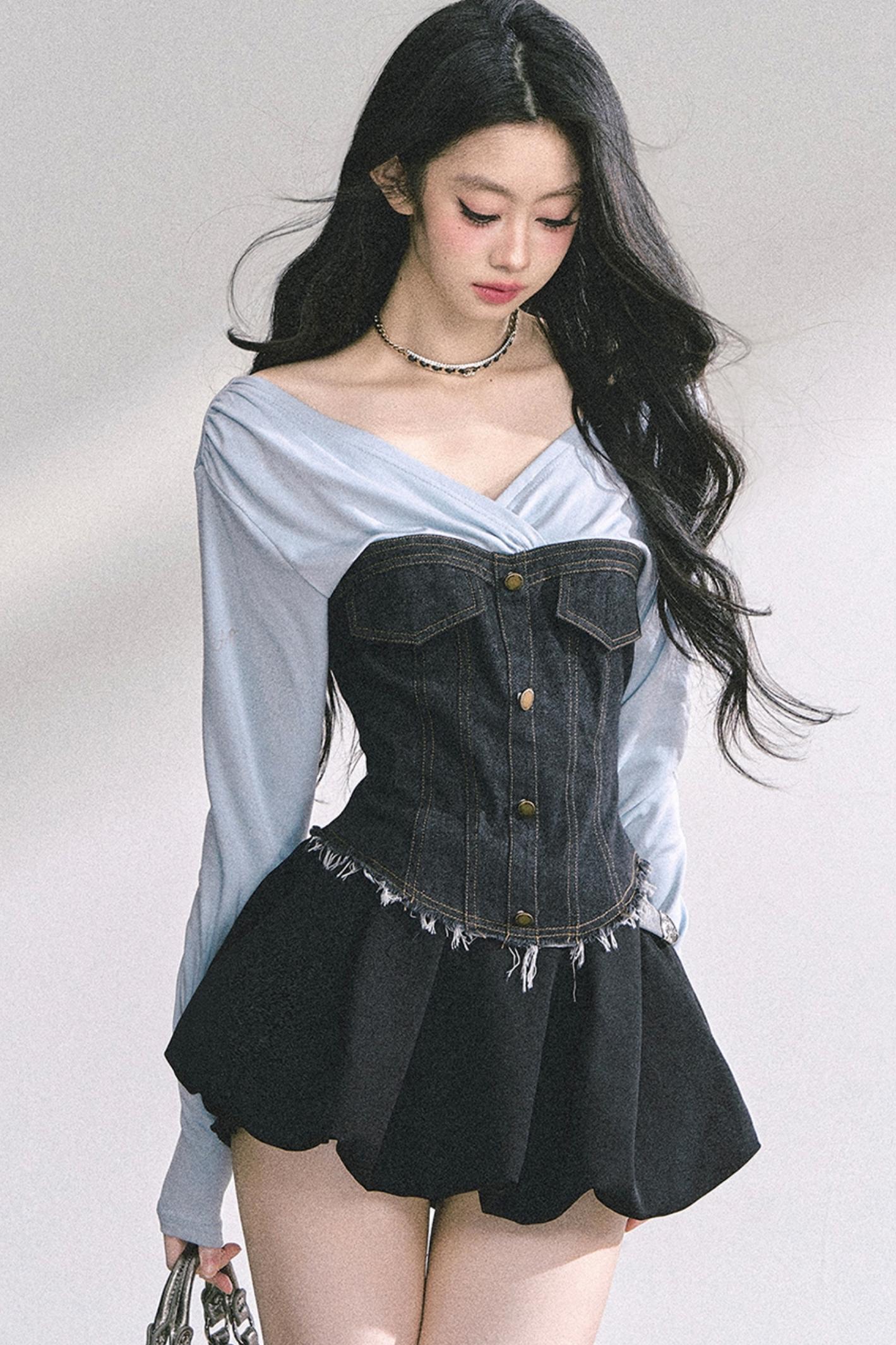 North Island Denim V-Neck T-Shirt