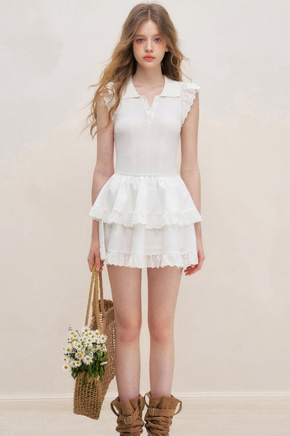 Velvet Lace Sleeve Dress