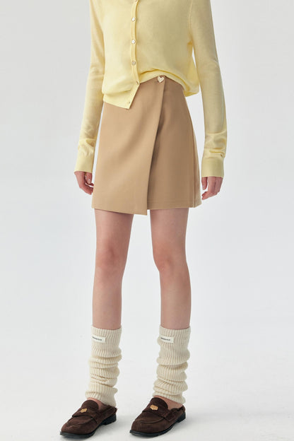 Designer Khaki A-Line Skirt