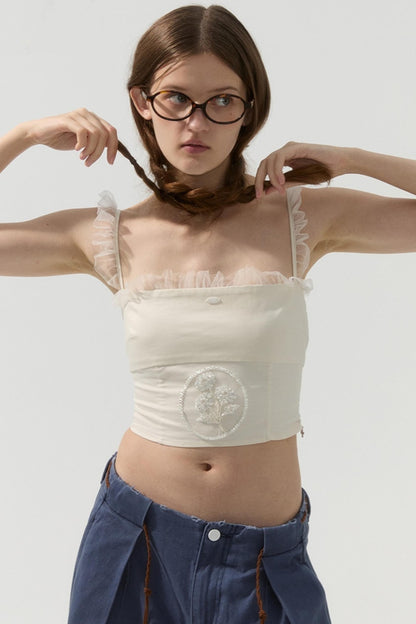 Velvet Blossom Mesh Tank