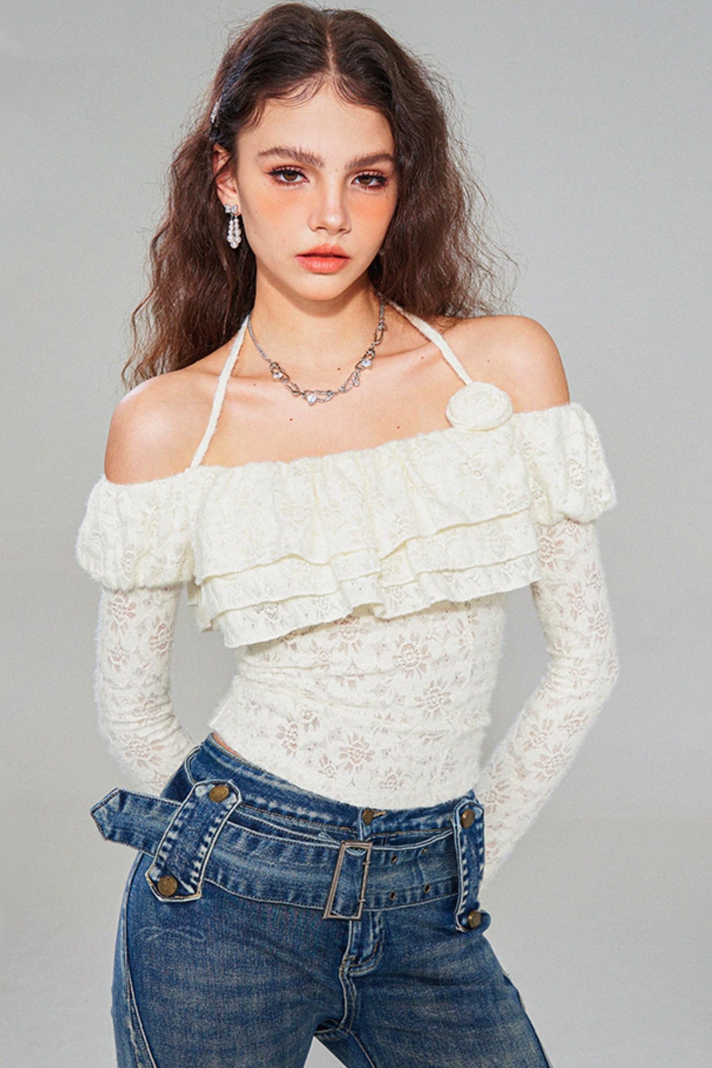 Ruffled Lace Top