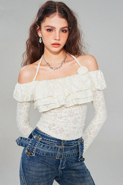 Ruffled Lace Top