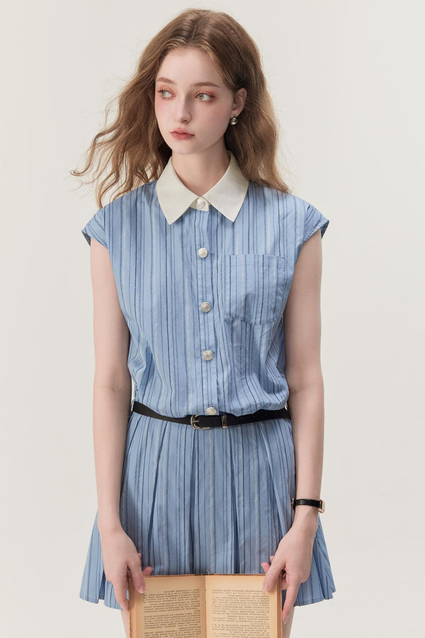 Blue Chic A-line Dress