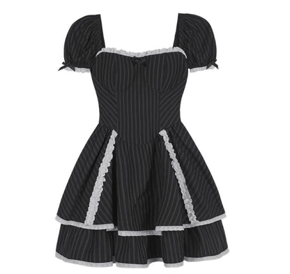 Sweet Striped Lace Dress
