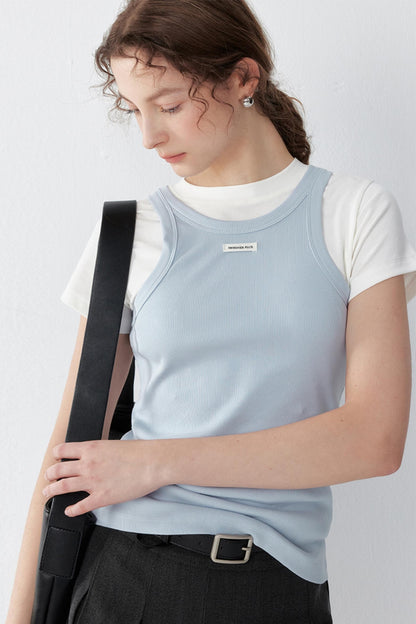 Organic Cotton Peplum Tank Top