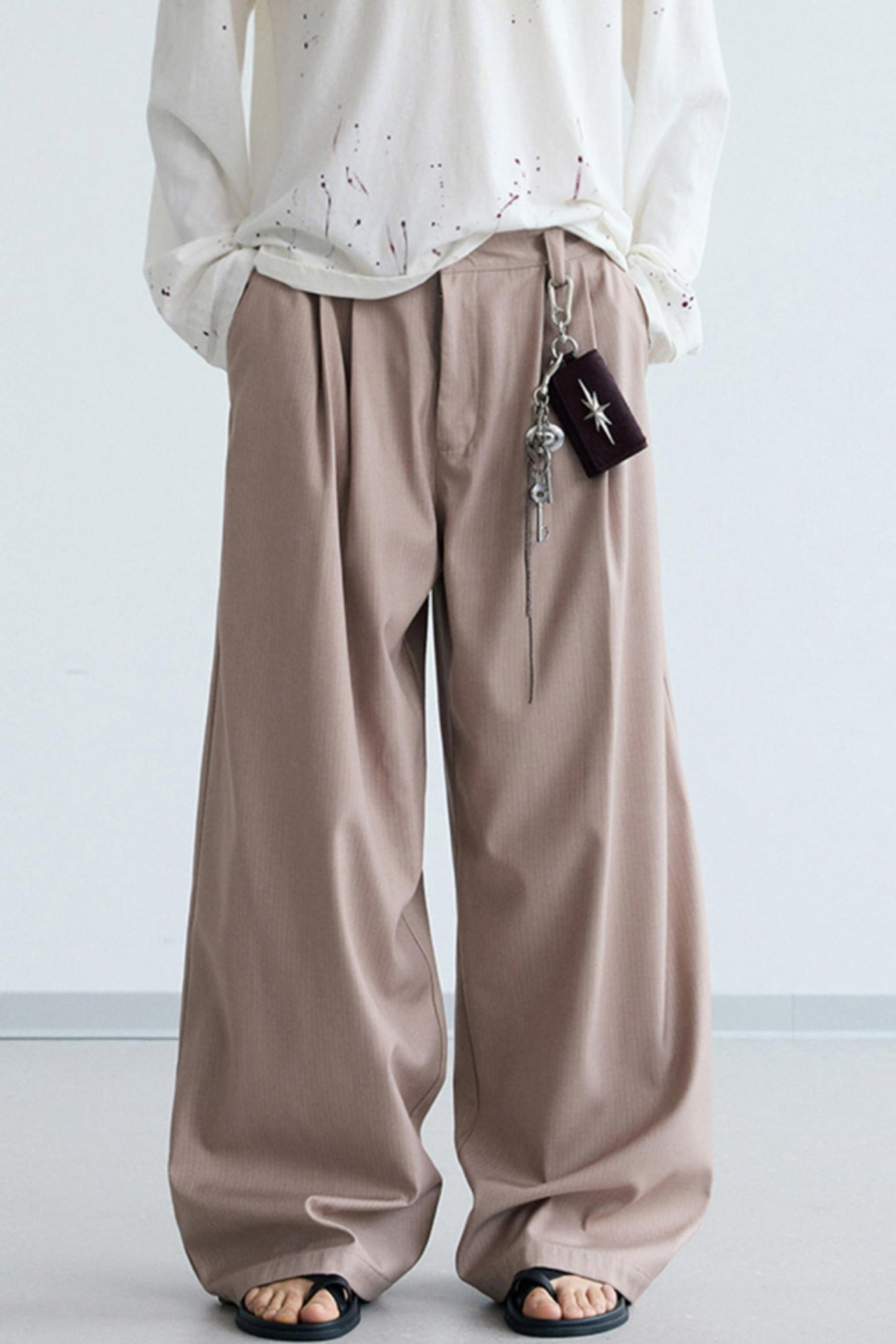 Vintage Striped Wide Leg Trouser Pants