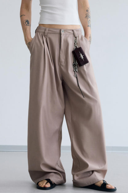 Vintage Striped Wide Leg Trouser Pants