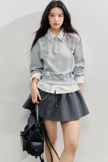 Rose Rhinestone Sweatshirt