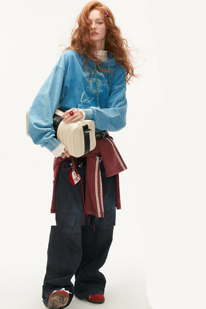 Floral Logo Hooded Sweatshirt