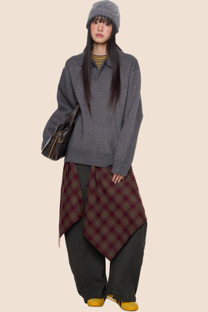 Basic Retro Loose Knit Jacket