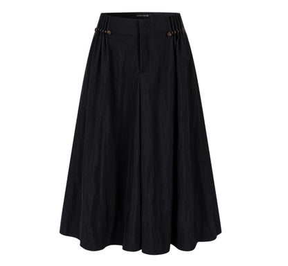 Pleated Pearlescent A-Swing Skirt
