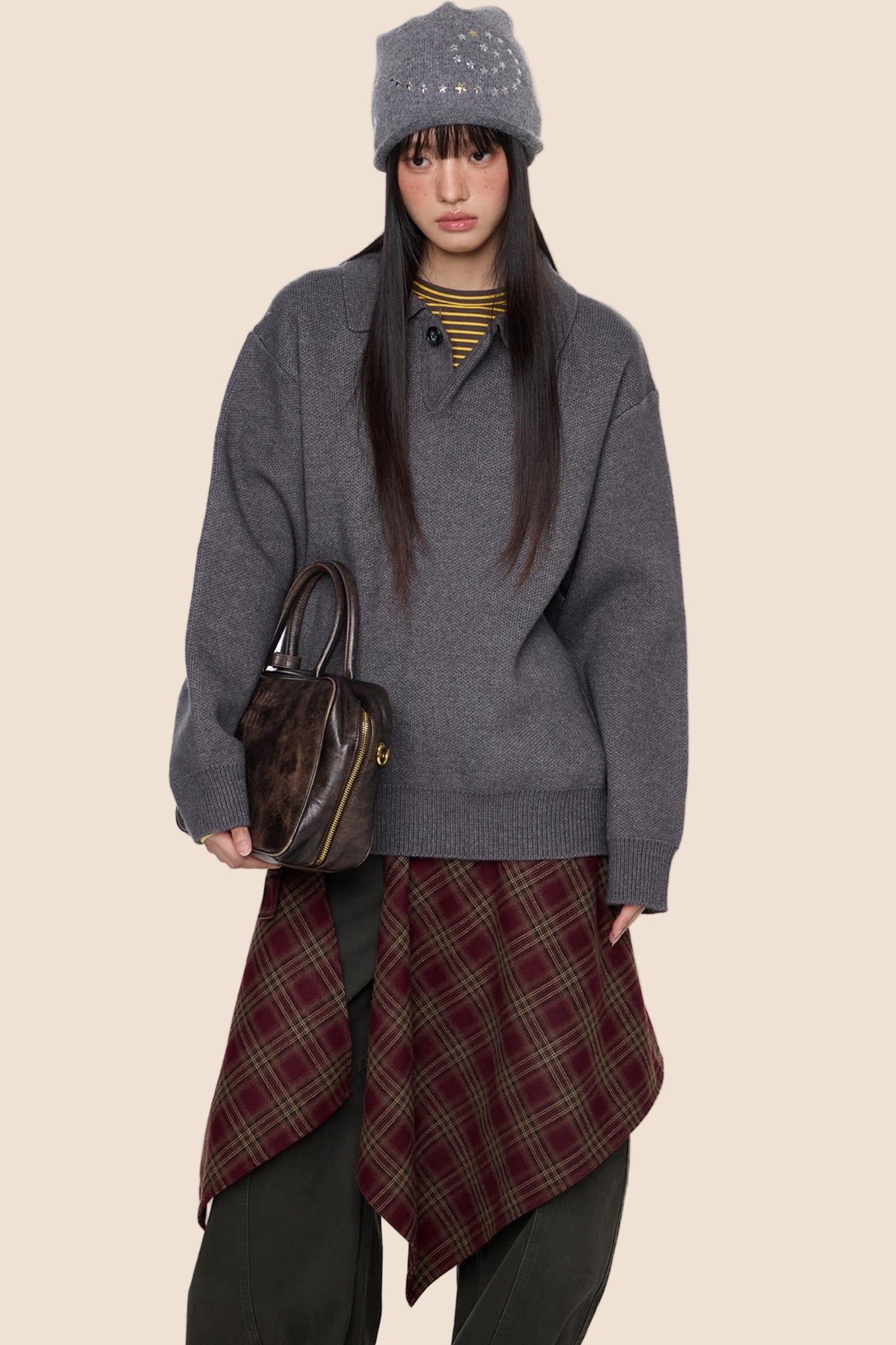 Basic Retro Loose Knit Jacket