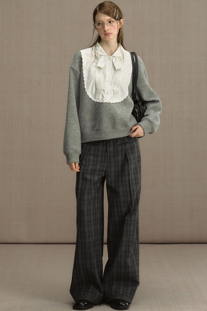 Fake Two-Piece Doll Collar Sweatshirt