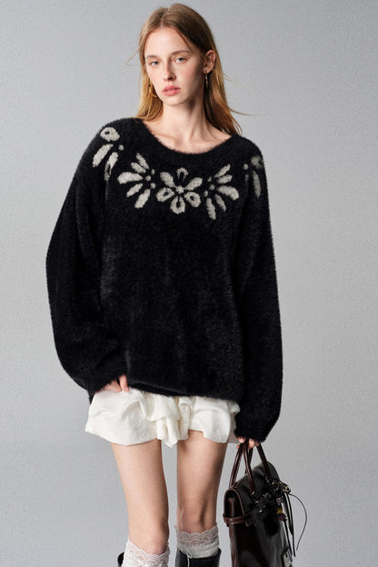 Gilded Dreams Jacquard Sweater