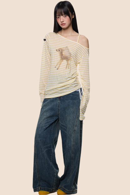 Slant Shoulder Sunscreen Tee