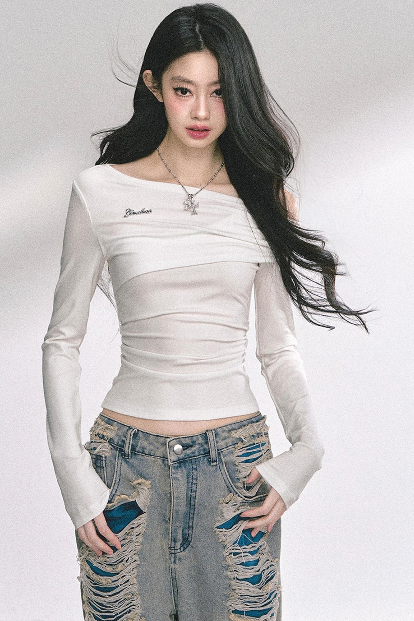 Autumn Lace Shoulder Top