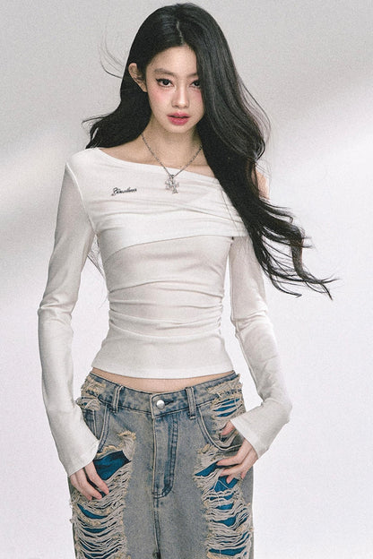 Autumn Lace Shoulder Top