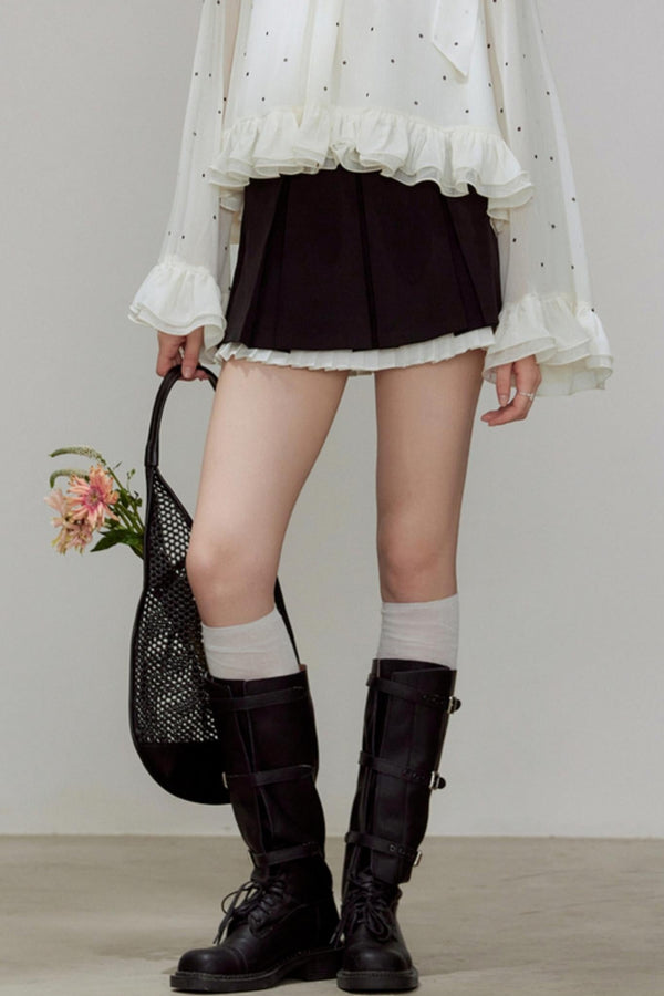 Autumn Pleated A-Line Skirt