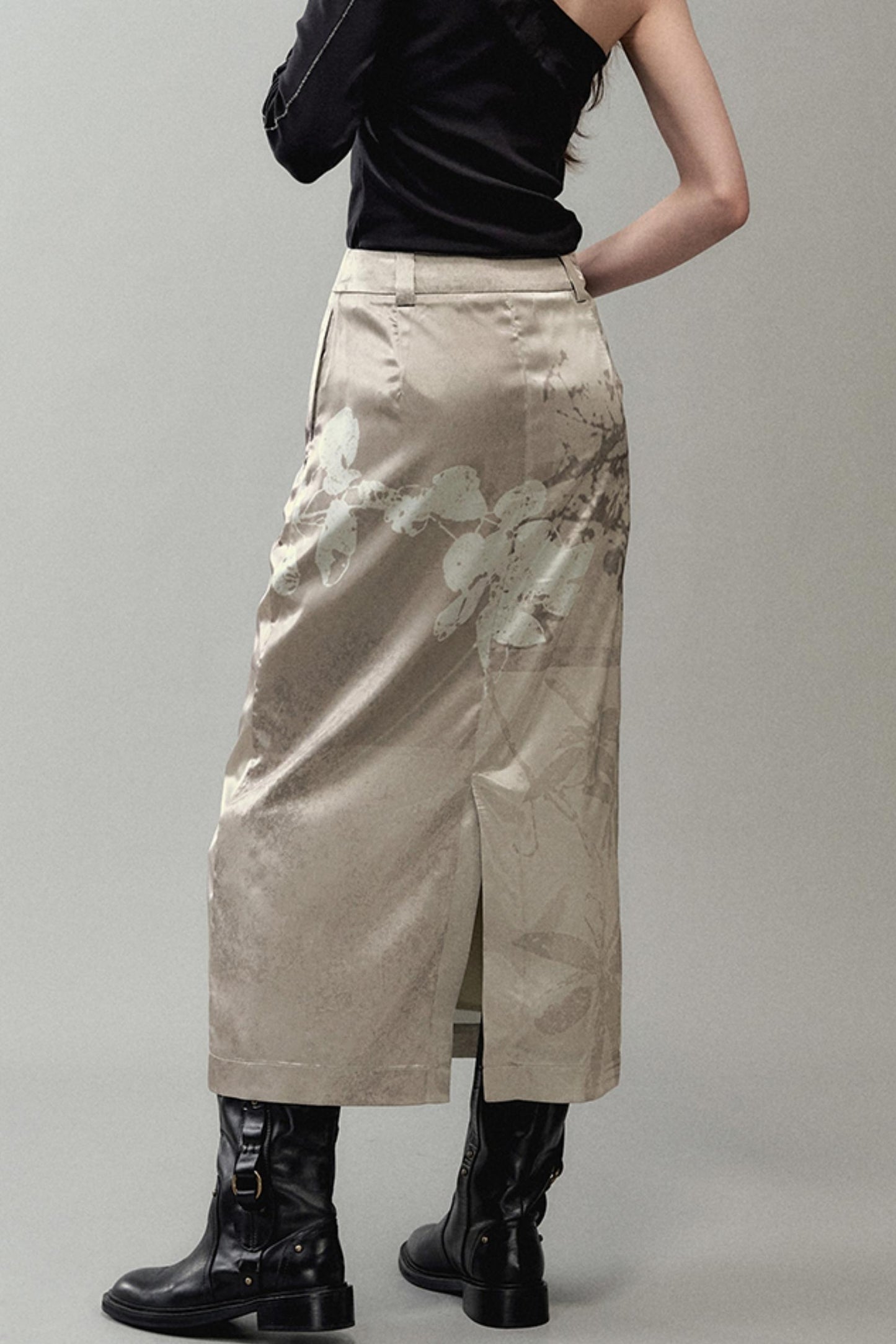 National Style Shadow Print Skirt