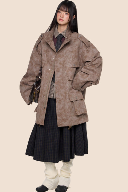 Stand Up Vintage Midi Jacket