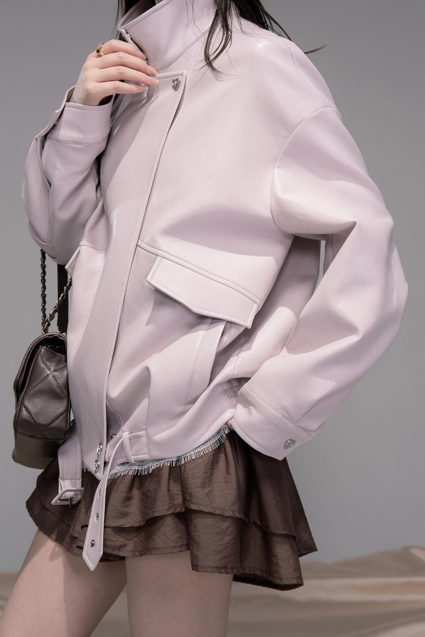 Rio Purple Leather Jacket