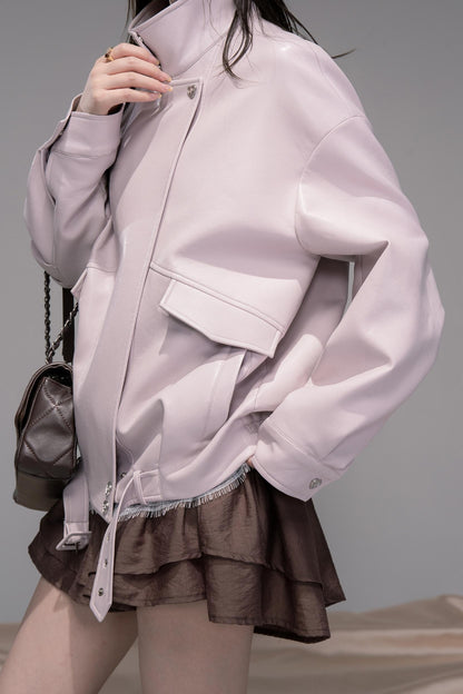 Rio Purple Leather Jacket