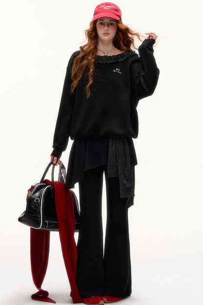 Shoulder Bootcut Pants Set-Up