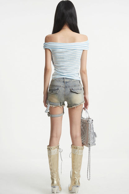 Yellow One-Shoulder T-Shirt